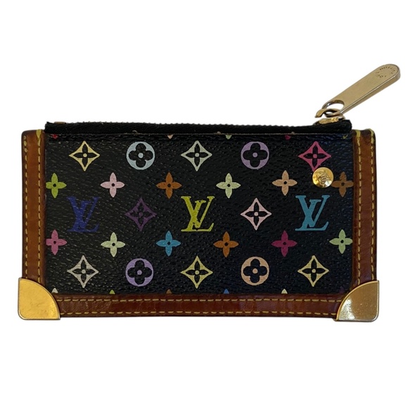 Authentic Louis Vuitton x Murakami Noir Multicolore Key Cles Holder Pouch- Y2K - Picture 2 of 16